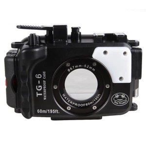 TG-6 Underwater Waterproof Diving Case Shell For Olympus TG-6 Camera 60M/195ft - Picture 1 of 9