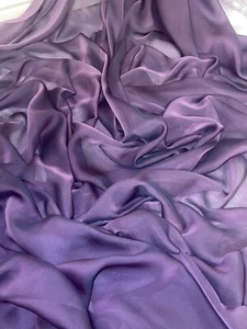 1 mtr zweifarbig dunkelviolett kationisch Brautkleid Chiffonstoff..58 Zoll breit #17407 - Bild 1 von 4