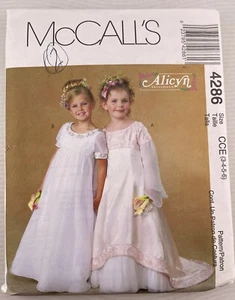 McCall's 4286 Formal Flower Girl Dress Sewing Pattern Train 3 4 5 6 - Picture 1 of 4
