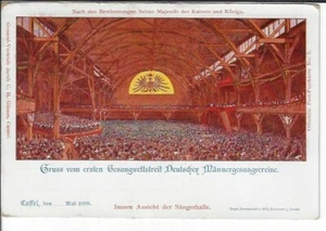 1899 First All German Singing Festival Cassel Postcard Imprinted Stamp Emperor - Picture 1 of 2