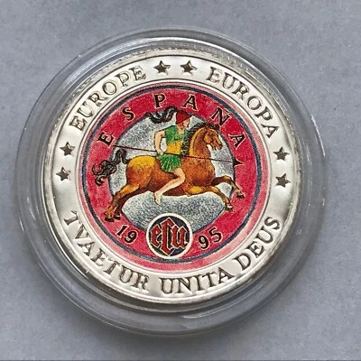 SPAIN  Silver coin  ECU  1995  EUROPA   Proof - Image 1 of 4
