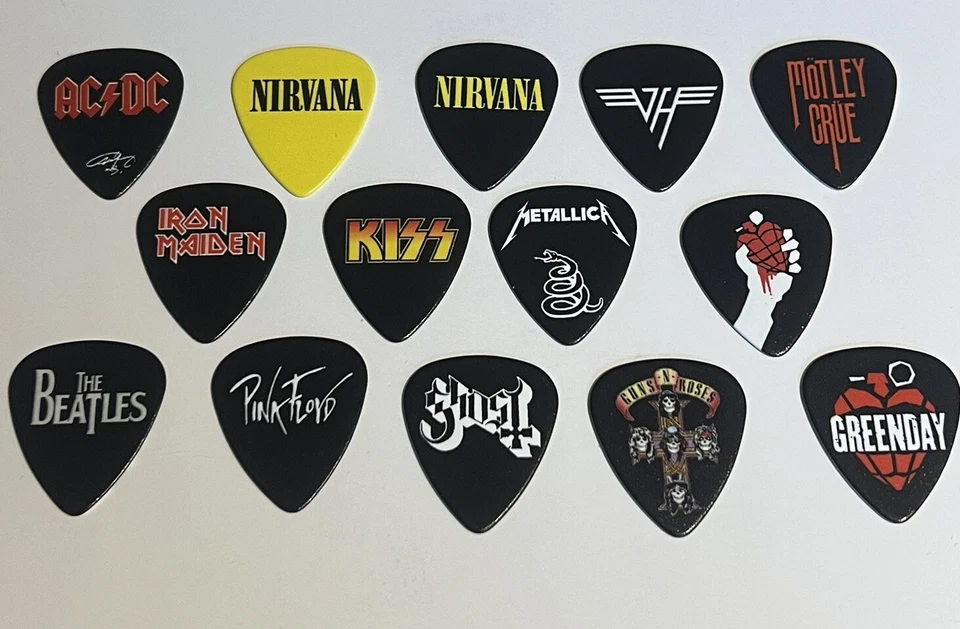 14 Rock Band Guitar Pick Plectrum Pack Rockstar Heavy Metal Icons Legends