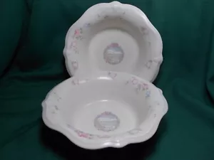 Pfaltzgraff 2 ciotole per verdure bordo capesante negozio generale tè rosa - Foto 1 di 8