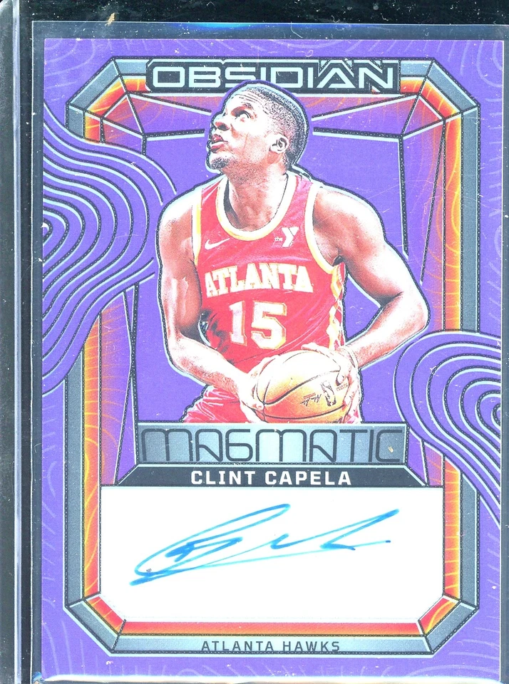 2023-24 Obsidian Clint Capela Magmatic Signatures Electric Etch Purple Flood /49 - Image 1 of 2