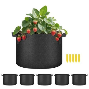 5PCS 10 Gallon Grow Bags Tomato Planter Pots with Handles for Vegetables - Picture 1 of 7