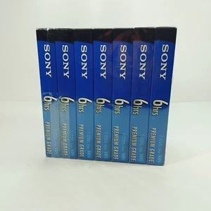 7 Pack Sony 6hr Blank High Quality VHS Tapes Premium Grade T-120VL New Sealed - Picture 1 of 9