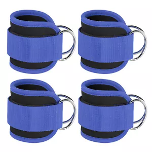 4Pcs Ankle Strap for Cable Machine, Gym Cable Kickback Ankle Wrap, Blue - Picture 1 of 7
