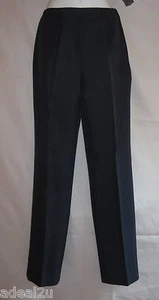 TAHARI MARINEBLAU SLACKS Hose W-24" Gr. 2 GERADES BEIN TOP ZUSTAND 100 % Seide - Bild 1 von 4