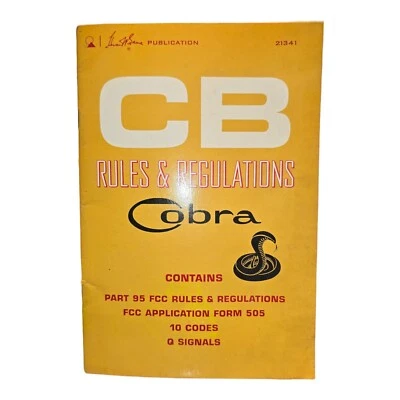 Cobra CB Radio Rules & Regulations Booklet 1976 1st Printing - Image 1 of 3