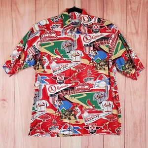 Reyn Spooner St Louis Cardinals Hawaiian Shirt Mens Sz Medium (Tagged S) - Picture 1 of 9