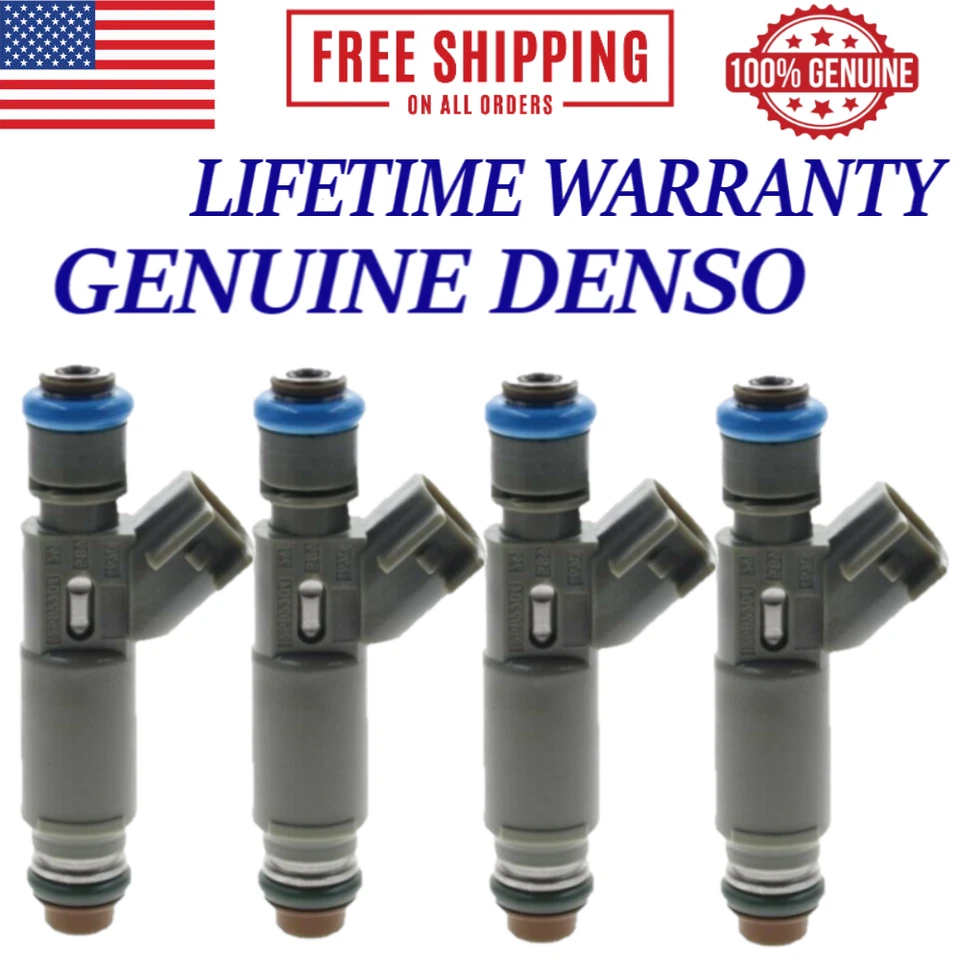 NEW Pack of 4 OEM DENSO 12582704 Fuel Injectors For 2007 Saturn Sky 2.4L I4 - Image 1 of 2