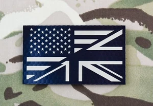 Infrared US/UK Friendship Flag Uniform Patch US UK Military Joint Ops IR - Picture 1 of 2