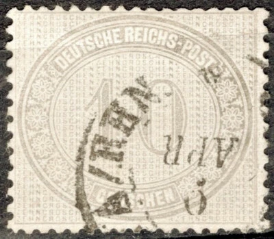 ALEMANIA, SC # 12, USADO, CON CERTIFICADO KURCHAN EN LA PARTE POSTERIOR, USADO Foto 1 de 2