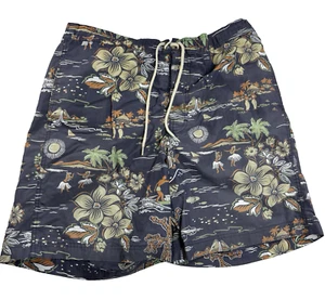 Vintage Polo Sport Ralph Lauren Swim Trunks Hawaiian Island Tropical AOP Mens M - Picture 1 of 10