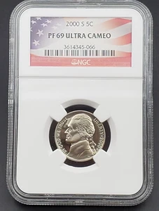 2000 S Jefferson Nickel Coin NGC PF69 UCAM Ultra Cameo Gem Proof - Picture 1 of 4