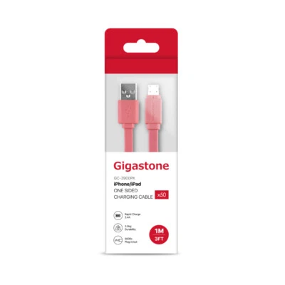 【50PK】 Cabo de carregamento Gigastone 3 pés para dispositivos Lightning, carga rápida 12W - Imagem 1 de 4