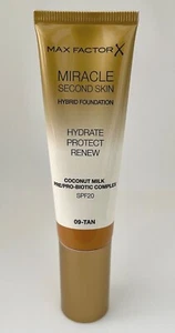 Max Factor Miracle Second Skin Hybrid Foundation, 30ml - 09 Tan - Bild 1 von 1