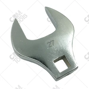 V8 Tools 79027 - 1/2" Drive - 27mm Full Polished Thin Open End Crowfoot Wrench - Picture 1 of 1