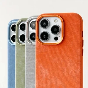 Luxury Flannel Wireless MagSafe Case for iPhone 16, 15, 14, 13, 12 Pro Max - Picture 1 of 24