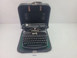 Schreibmaschine Rheinmetall Kofferschreibmaschine Schwarz Büro Deko #255338 - Afbeelding 1 van 20