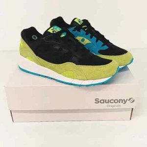 Saucony Men's Shadow 6000 Mushroom Pack Low Top Sneakers - Black/Neon - US10.5 - Picture 1 of 13