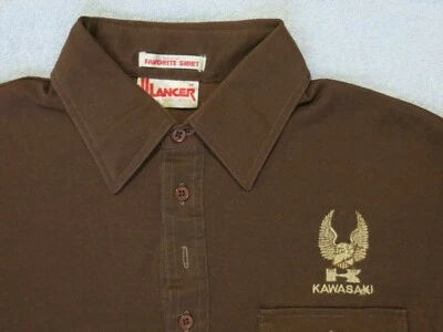 Vintage Kawasaki Eagle Collared Shirt as Shown in the 1982 Acc Catalog Men's Med - Image 1 of 4