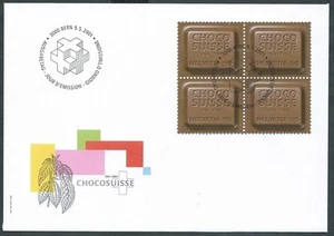 2001 SVIZZERA FDC CIOCCOLATO QUARTINA - BZ - Picture 1 of 1