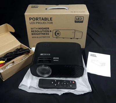 Portable LED Projector W90 Black - NEW Complete In Box - Image 1 of 4