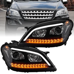 LED Scheinwerfer Set für Mercedes W164 ML 2005-2007 dynamische Blinker in schwar - Bild 1 von 7
