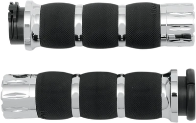 Empuñaduras de cable de manillar Avon cromadas Rival Air para Harley Davidson 1980-2022 Foto 1 de 2