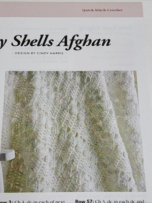 Baby Shells Afghan Crochet Pattern Page From Book - Image 1 of 3