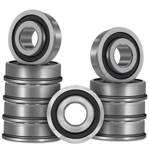 10Pcs Flanged Ball Bearings ID 3/4" x OD 1-3/8" for Lawn Mower, Wheelbarrows,... - Picture 1 of 7