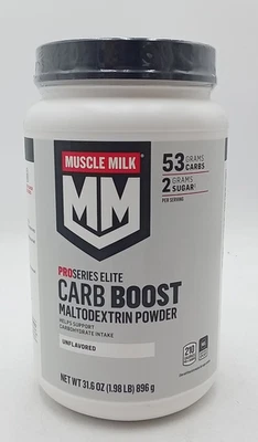 Polvo de maltodextrina Muscle Milk Carb Boost sin sabor 31,6 oz EXP: 26/02 Foto 1 de 4