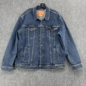 Levis Jacke Herren 2XL Blau Denim Trucker Knopfleiste Taschen Red Tab Classic - Bild 1 von 15