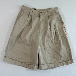 Vintage 90s Eddie Bauer Safari Shorts Womens Size 6 Khaki Canvas - Picture 1 of 7