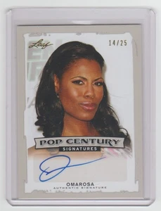 OMAROSA 2014 Leaf Pop Century Signatures SILVER Autograph /25 Apprentice TRUMP - Picture 1 of 2