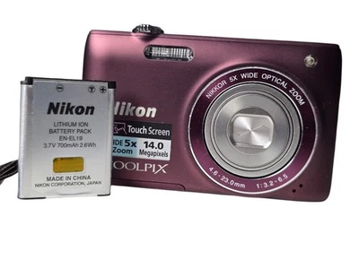 Nikon COOLPIX S4100 digital camera 14.0 MP /5X Zoom (plum) TESTED - Image 1 of 4