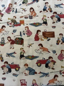 * “Vintage Kids” Cotton Fabric 21”x40” - Picture 1 of 9