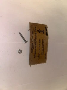 VTG NOS Wald Large Head Mud Guard Fender Bolts (screw) Nuts 5-32'x1' long (2pcs) - Picture 1 of 2