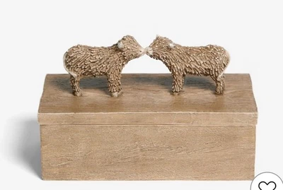 NUEVO EN CAJA NEXT Marrón HAMISH HIGHLAND VACA JOYERO Y CAJA DE ALMACENAMIENTO PRECIO DE VENTA SUGERIDO POR EL FABRICANTE £25 Foto 1 de 4