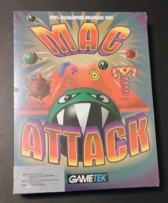 VTG 1993 Mac Attack Gametek Big Box Factory Sealed Macintosh Video Game Software - Image 1 of 4