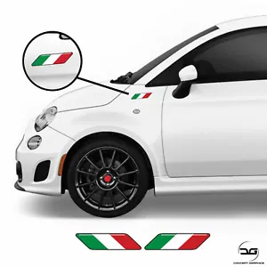 Italian Flag Side Wing Stripes For Fiat 500 Abarth Scorpion Vinyl Decal Stickers - Picture 1 of 2