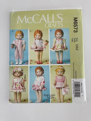 McCalls Crafts sewing pattern for American Girl Doll other 18" NEW/uncut #6573 - Image 1 of 2