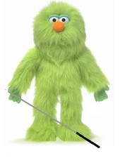 Silly Puppets Green Monster Glove Puppet Bundle 14 inch with Arm Rod
