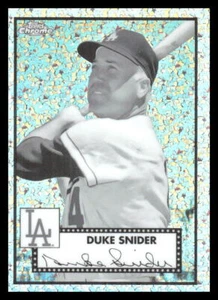 2021 Topps Chrome Platinum Duke Snider Black & White Diamonds 602 Dodgers - Picture 1 of 2
