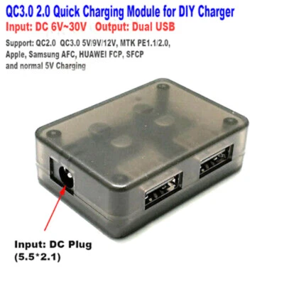 Quick Charge USB 5V 12V QC3.0 2.0 Dual Fast Charging Module DIY Phone Charger - Bild 1 von 4