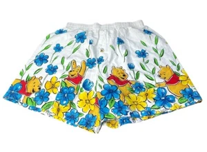 Vintage 90s Winnie The Pooh Floral Allover Print Shorts Size Medium USA - Picture 1 of 4