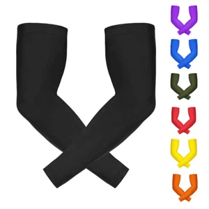 UV Sun Protection Compression Sports Cooling Arm Sleeves Cover for Men & Women - Picture 1 of 22