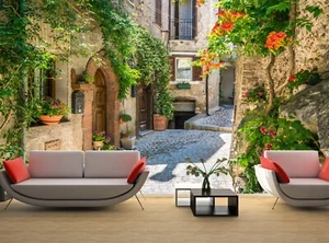 Old Street Wall Mural Nature Photo Wallpaper Landscape Decor Giant Paper Poster - Imagen 1 de 7