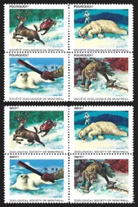 Canada 1967 Animals Wildlife Protection Cinderella BLOCKS Set #cc4960.1-8 VF-NH - Bild 1 von 2